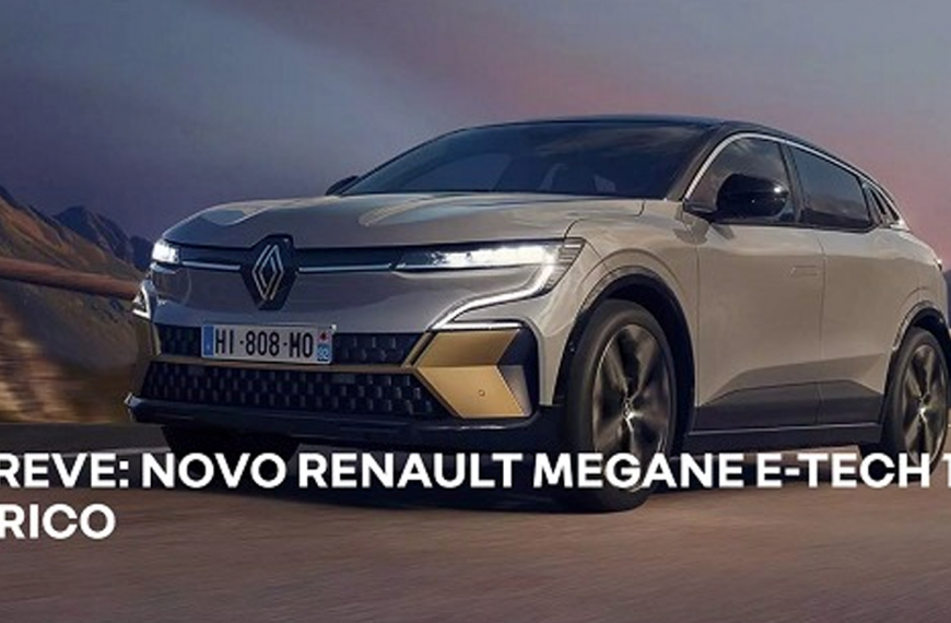 Renault lança hot site do Megane E-Tech que será lançado em setembro